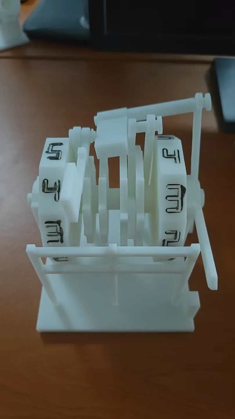 Printed two-digit counter showing its digit wheels